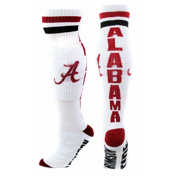 Alabama Crimson Tide White Tube Sock - Donegal Bay - Unisex - One Size - Knee-High