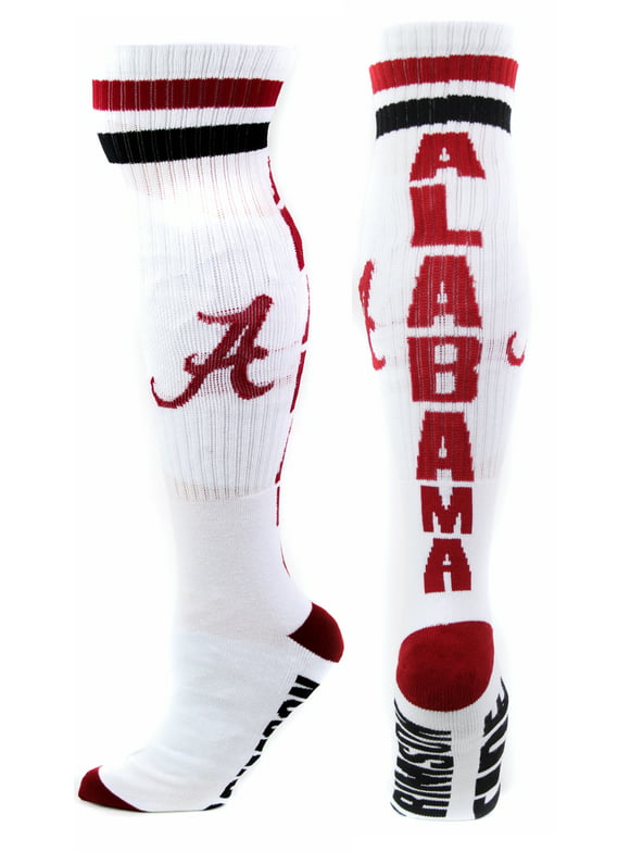 Alabama Crimson Tide White Tube Sock - Donegal Bay - Unisex - One Size - Knee-High