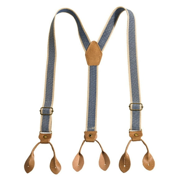 lixuesong Vintage British Styles Buttons Suspenders Adjustable Length Antiskid Suspenders for Men and Women