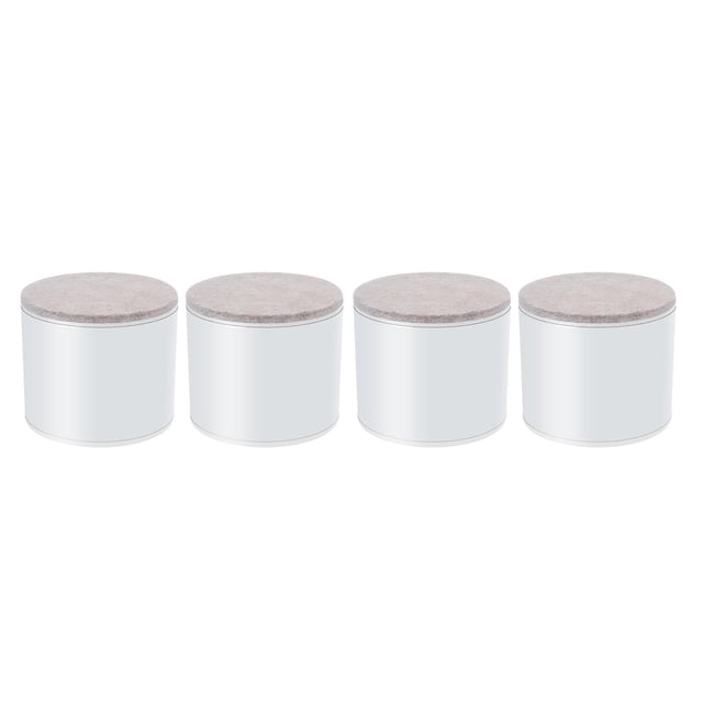 Juego de 4 elevadores de cama, protectores de patas de sofá y gabinetes, antideslizantes, para almacenamiento debajo de la cama. Blanco 60x52mm