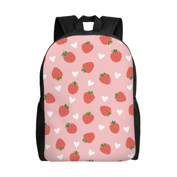 Balery Strawberry Mochila - Mochila Estilosa y Duradera para Laptop de 15 Pulgadas con Tela Oxford Impermeable
