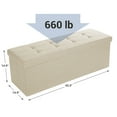 thumbnail image 2 of SONGMICS 43" Storage Ottoman Bench Ottoman with Storage Footstool Hold up to 660 lb for Bedroom Living Room Beige, 2 of 9