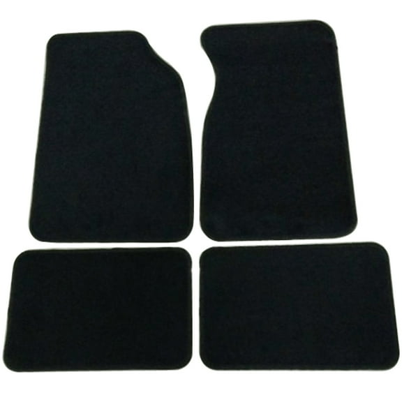 Ikon Motorsports Compatible with 99-04 Ford Mustang 2Dr OE Factory Style Black Nylon Carpet Car Floor Mats Front Rear 4pcs 1999 2000 2001 2002 2003 2004