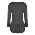 thumbnail image 4 of Vestido de Manga Corta para las Mujeres, Color Sólido Encaje Hasta Cintura Retracta Satén Tenedor Dividido, Cuello Redondo Midi, 4 of 8