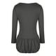 thumbnail image 4 of Vestido de Manga Corta para las Mujeres, Color Sólido Encaje Hasta Cintura Retracta Satén Tenedor Dividido, Cuello Redondo Midi, 4 of 8