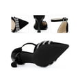 thumbnail image 5 of BLISSFUL STEP Pointed Toe Ankle Strap Rhinestone Stiletto High Heel Pumps for Women Black 7, 5 of 7