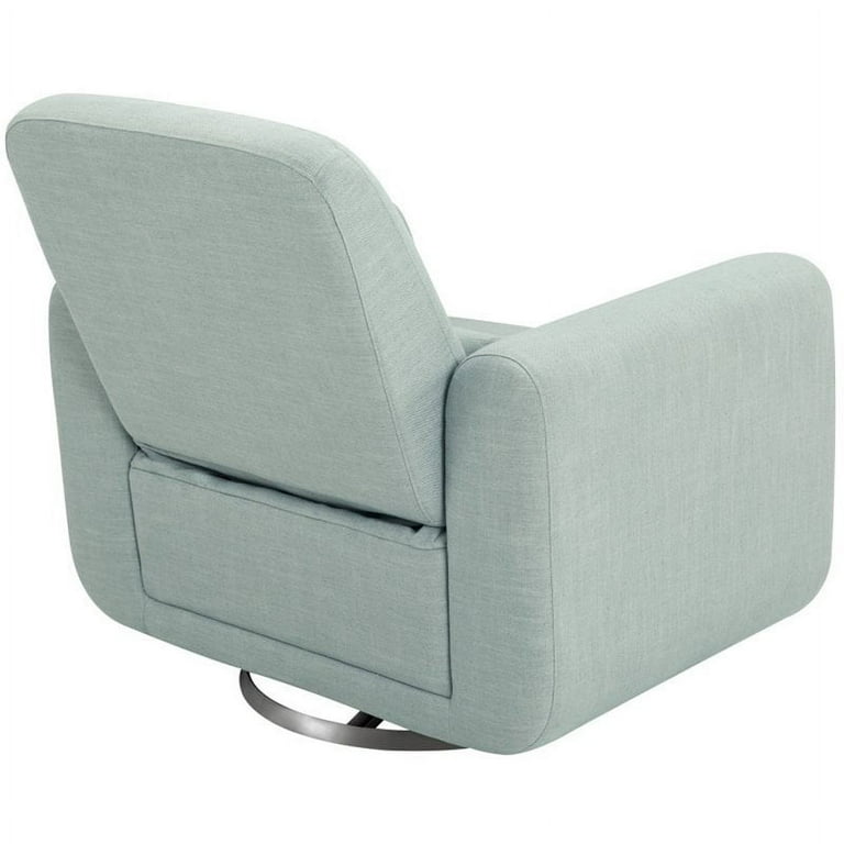 Babyletto Tuba 360 Degree Swivel Fabric Glider in Seafoam