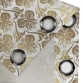 thumbnail image 4 of Ambesonne Damask Grommet Curtain, Ombre Abstract Floral, 50" x 96", Caramel and Pale Yellow, 4 of 6
