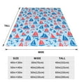 thumbnail image 3 of Fuzoiu Sailboats On A Waves Print Ultra-Soft Micro Fleece Blanket,All Seasons Flannel Throw, Lightweight Blanket for Bed, Sofa, Couch, Movie Night, Camping, and Travel-40"x30", 3 of 7