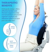 Relax Support - RS9 Black Lumbar Support Pillow - 100% Memory Foam