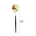 thumbnail image 4 of Smarty 8.1" Gold with Black Handle Moderno Disposable Plastic Dinner Spoons 240ct, 4 of 5