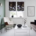 thumbnail image 3 of Spring Flowers Kitchen Curtains Window Panels, Blue Floral Leaves Birds Country Farm Wood Grain Insulated Window Treatment Curtain, Grommet Curtains for Bedroom/Living Room, 2 Piece 27.5"Wx39"L, 3 of 8