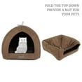 thumbnail image 3 of SUSSEXHOME Pets 16.6 x 16.5 x 16.5 Inches Washable Pet Tent Bed - Cozy Covered Medium Cat Bed and Dog Igloo Bed - Dog Cave Bed and Cat House for Indoor Cats - BROWN, 3 of 8