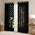 thumbnail image 2 of Homewish Girl Retro Bowknot Black Out Curtains, Western American Flag Curtains Pack of 2 (42x63 Each), Camo Abstract Ombre Bedroom Curtains, Curtains and Drapes Bedroom Decor, 2 of 6