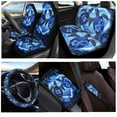 thumbnail image 2 of KUIFORTI Saddle Blanket Car Seat Covers Full Set Blue Hibiscus Turtles Heart Auto Center Console Cover Pad Cushion for Car,SUV Sedan,Truck Safety Belt Pads Steering Wheel Covers,8 Pack, 2 of 5