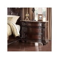thumbnail image 5 of Traditional Nightstand with Three Storage Drawers, Marble Top Retro Grey Cherry End Table,Vintage Bedside Table for Bedroom Furniture, 5 of 6