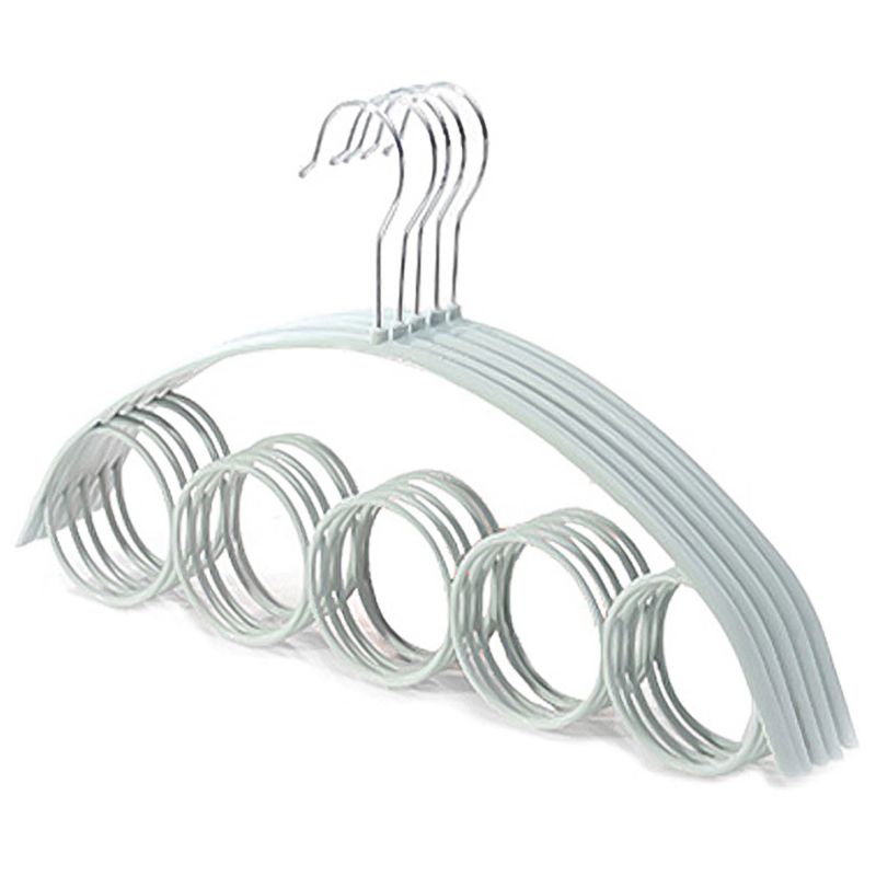 Shawl Scarf Hanger Belt Tie 5 Ring Rack Organizer Holder Hook Display Hanger