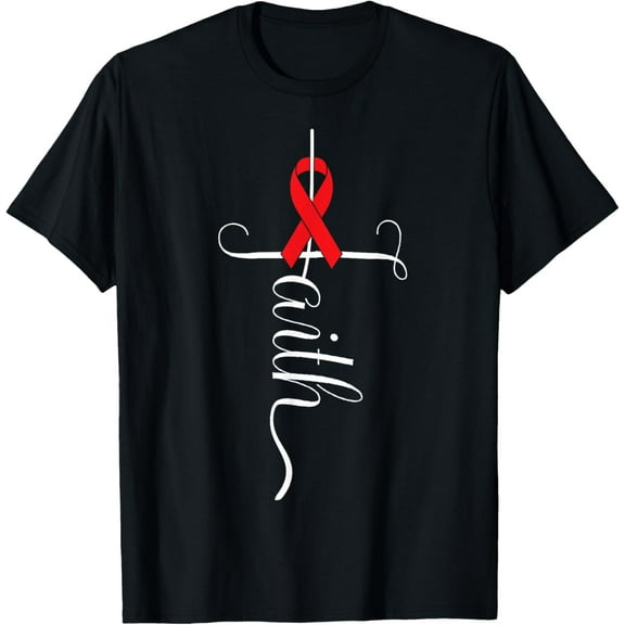 Stroke Survivor Stroke Awareness Red Ribbon T-Shirt