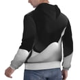 thumbnail image 6 of Naloa Black White Fluid Sculpture Men's Casual Hooded Collar Drawstring Hoodies Pullover Sweatshirts Casual Long Sleeve Shirts-3X-Large, 6 of 7