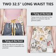 thumbnail image 6 of Pioneer Flower Floral Print Pattern Apron-Garden Aprons for Women with Pockets-Cotton Linen Waterproof Kitchen Cooking Gardening Aprons Adjustable for Kitchen,Cooking,BBQ and Salon 33x27 Inch, 6 of 7