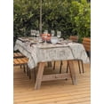 thumbnail image 2 of Outdoor Tablecloth with Umbrella Hole and Zipper, Texas Star Vintage Rectangle Table Cloth 60x102 Inch Waterproof Tablecloth, Brown Retro Berry Wooden Picnic Table Cover for Patio Camping, 2 of 7
