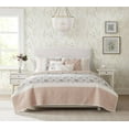 thumbnail image 2 of 6 Piece Cotton Percale Quilt Set with Throw Pillows Blush Full/Queen, 2 of 10