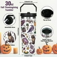 thumbnail image 6 of 30 oz Halloween Tumbler with Lid and Straw, Pumpkin Skull Goth Tumbler Insulated Coffee Travel Mugs Cup Water Bottle Cute Halloween Gifts for Women Girls, 6 of 6