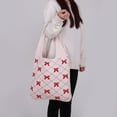 thumbnail image 3 of Bolso de compras de ganchillo para mujer bolso de punto estético de Color contrastante bolso diario para mujer, 3 of 9