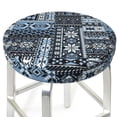 thumbnail image 3 of Fotbe Snowflake Vintage Pattern Stool Covers Round,Waterproof Round Bar Stool Covers Bar Chair Covers Washable Stool Cushion Slipcover for 12-14 Inch Chair-14 inch, 3 of 7