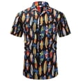 thumbnail image 3 of Camisa de manga corta de poliéster de verano para hombre, con estampado de hojas de madera, camisas hawaianas para playa, blusa informal para hombre, ropa para hombre, 3 of 5