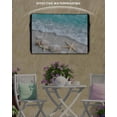 thumbnail image 2 of Teal Beige Outdoor TV Cover 30 to 32 inch Beach Starfish Seashell Sand Sea Waves Scenery Waterproof Dustproof TV Covers for Outside with Zipper Remote Control Pocket Flat Screen Protectors, 2 of 7