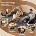 thumbnail image 5 of JONPONY 68'' Chaise Lounge Chair Indoor, Oversized Upholstered Sofa Bed with Sleeper Couch Reading Chairs Fluffy Plush Faux Fur Cloud Sofas Couches Living Room, Gray, 5 of 13