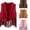 country style costume kids-Red, variant on RTKFRFLM Kids Cowgirl Cowboy Fringed Vest Suede Open Front Tassel Waistcoat Country Style Outfits for Boys Girls Party Wear