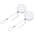 thumbnail image 1 of Retractable Remote Control Tether, Round Security Cable Lanyard Lock with Double Adhesive White 3.3 Ft 2 Pcs, 1 of 6