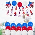 thumbnail image 4 of 22 Uds. Conjunto de decoración de la Independencia, bandera americana, estrellas, de aluminio, pancarta colgante, de látex de 12 Bandera enana C Soledad Decoraciones del Día de la Independencia, 4 of 7