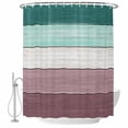 thumbnail image 2 of Purple Green Wood Grain Waterproof Fabric Shower Curtain,Rustic Retro Wooden Plank Waterproof Fabric Shower Curtain for Bathroom Curtains Bathtubs Hotel Shower Curtains with 12 Hooks Extra Long 72x96, 2 of 8