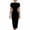 Black, variant on AHTJRT Women's Summer Dresses Boat Neck Short Sleeve Sheath Business Bodycon Midi Dress Elegant Wrap Office Cocktail Ball Gowns Blue XXL