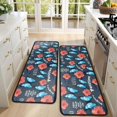 thumbnail image 4 of Kitchen Rugs Sets Of 2,Pioneer Flower Floral Print Pattern Anti Fatigue Kitchen Mat Rugs Non Slip Washable,Decorative Kitchen Floor Mats for Kitchen,Sink,Laundry,17"x47"+17"x47", 4 of 5