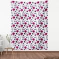 thumbnail image 4 of Ambesonne Romantic Vibes Fabric by the Yard Upholstery, Spring Floral Art, 3 Yards, Magenta Pale Ceil Blue, 4 of 5