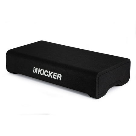 KICKER - CompRT Down-Firing 12” Dual-Voice-Coil 2-Ohm Loaded Subwoofer Enclosure - Black