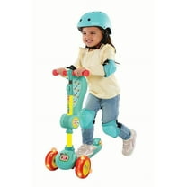 Spark Cocomelon 3 Wheel Light-Up Scooter with Folding Seat for Toddlers, Ages 3 