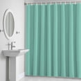 thumbnail image 5 of Solid Color Shower Curtain for Bathroom Decor, Medium Aqua Marine Waterproof Fabric Shower Curtain, 36"x72" Set with 12 Hooks, 5 of 9