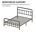 thumbnail image 3 of Metal Platform Bed Frame, Full Size Heavy Duty Steel Bed with Headboard, Structurally Stable & Noise Free, Under Bed Storage Space, No Box Spring Needed, Black, 3 of 8
