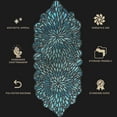 thumbnail image 2 of 36x13-in Handmade Floral Decorative Glass Beaded Table Runner for Tabletop Decor - Blue & Aqua, 2 of 7