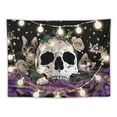 thumbnail image 5 of Orinice  Hippie Skull Tapestry Witchy Cat Tapestry Moon Phase Tapestries Mushroom Flower Plant Tapestry Boho Aesthetic Tapestry Wall Hanging for Bedroom Home Dorm(51.2 x 59.1 inches) 50x40inch, 5 of 6