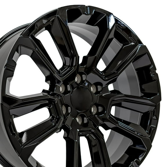 OE Wheels CV68 22 Inch Rim Fits Suburban 1500 High Country Style 6x139.7 22x9 Gloss Black - Hollander 14088 (1)