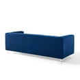 thumbnail image 5 of Modway Mesmer Channel Tufted Button Performance Velvet Sofa in Navy, 5 of 9