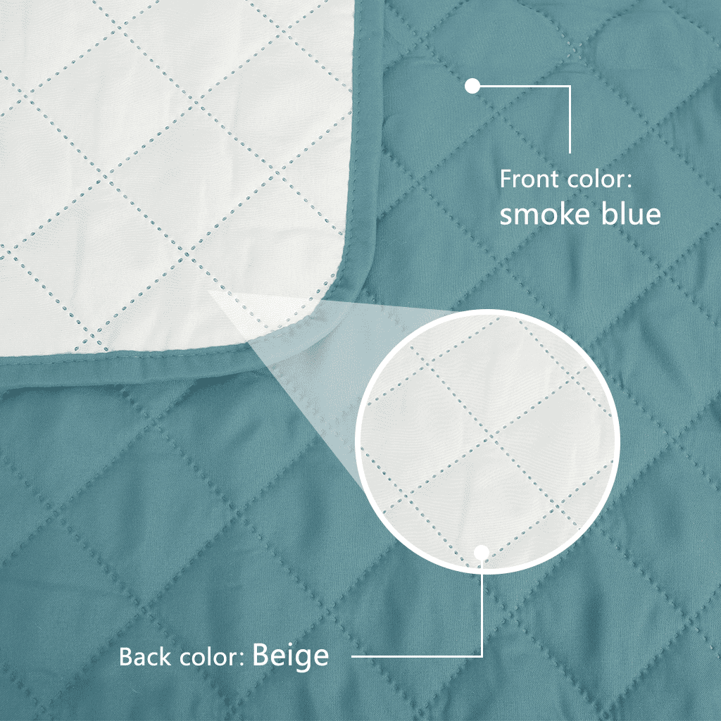 NEWEEN 100% Waterproof Sofa Cover Machine Washable Reversible Couch Cover Non Slip Furniture Protector Slipcover for Dogs, Children, Pets, Loveseat Size, Blue