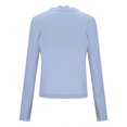 thumbnail image 7 of BXINGOHAI Women's Open Front Knit Cropped Bolero Shrug Cardigan Sweater Long Sleeve Light Blue 2XL, 7 of 7