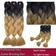 thumbnail image 2 of Ombre Jumbo Braiding Hair Extensions High Temperature Synthetic Twist Hair Multiple Colored Hair, 2 of 5
